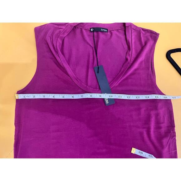 Krisa REVOLVE Chateau Pink Asymmetrical Tank Mini Dress Size Small NWT - Picture 7 of 10